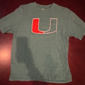 Green Miami Hurricanes vintage T-Shirt
